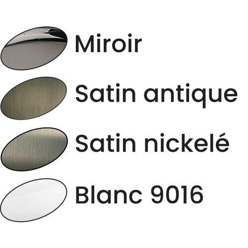 Ensemble double bequille sur plaque ELFE- Zamak blanc - Clé I - 195MM