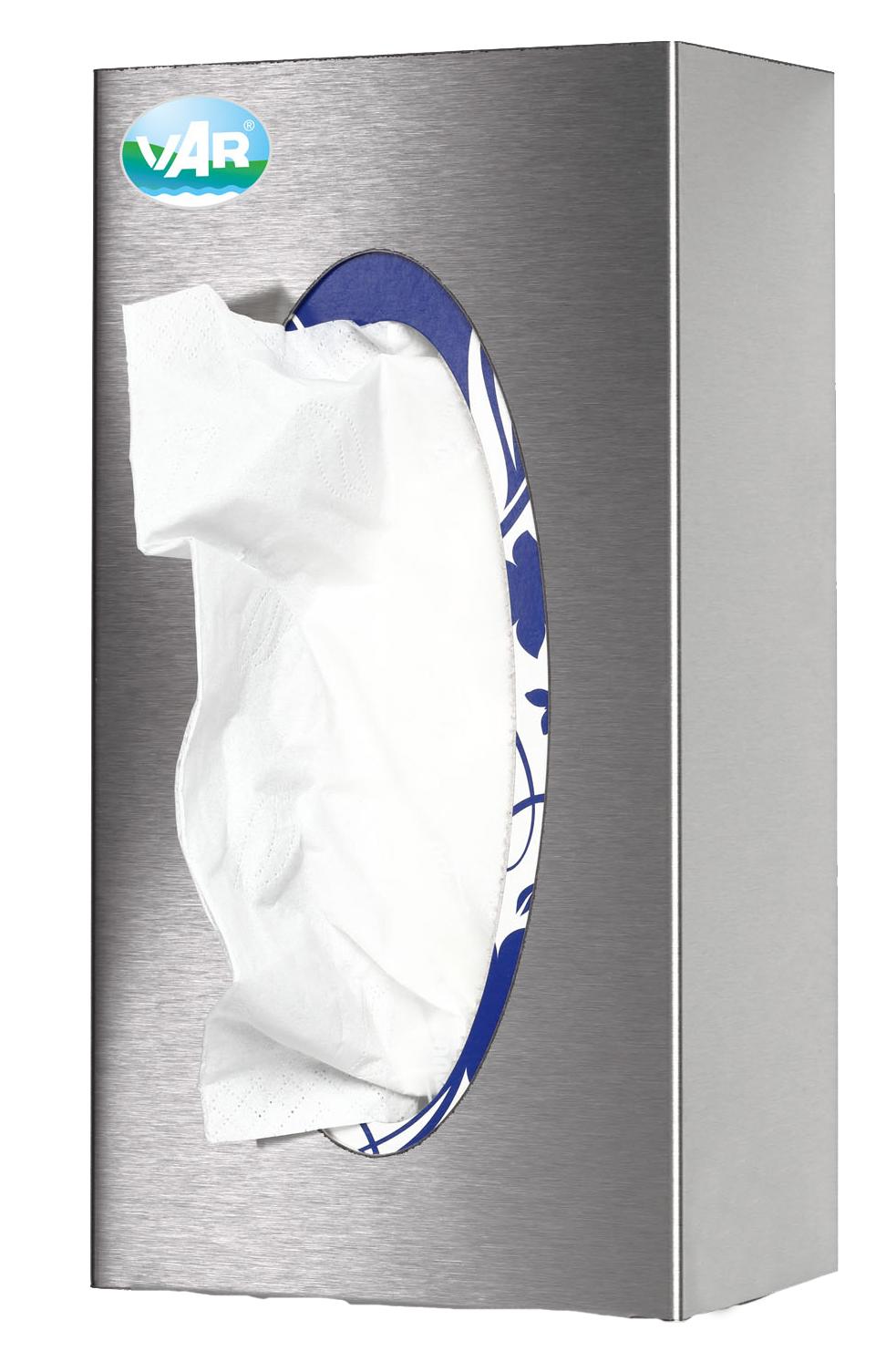 SUPPORT MURAL INOX POUR 1 BOITE A GANTS 130 X 80 X 250