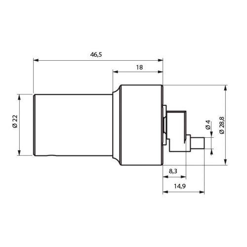 HERACLES F160100 jeu de cylindre double type LAP/CB diamètre 22mm dimensions 37