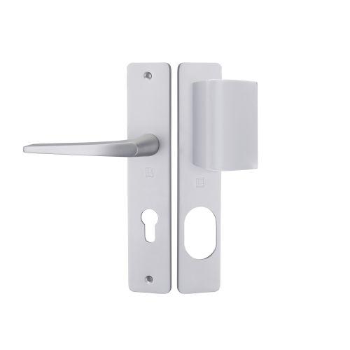 Ensemble double bequille sur plaque HIONNA - Aluminium - Argent - SN2 et Palière