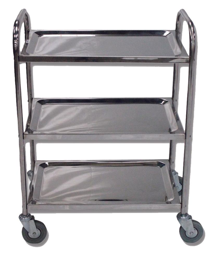 DESSERTE 2 PLATEAUX INOX 304 100 KG