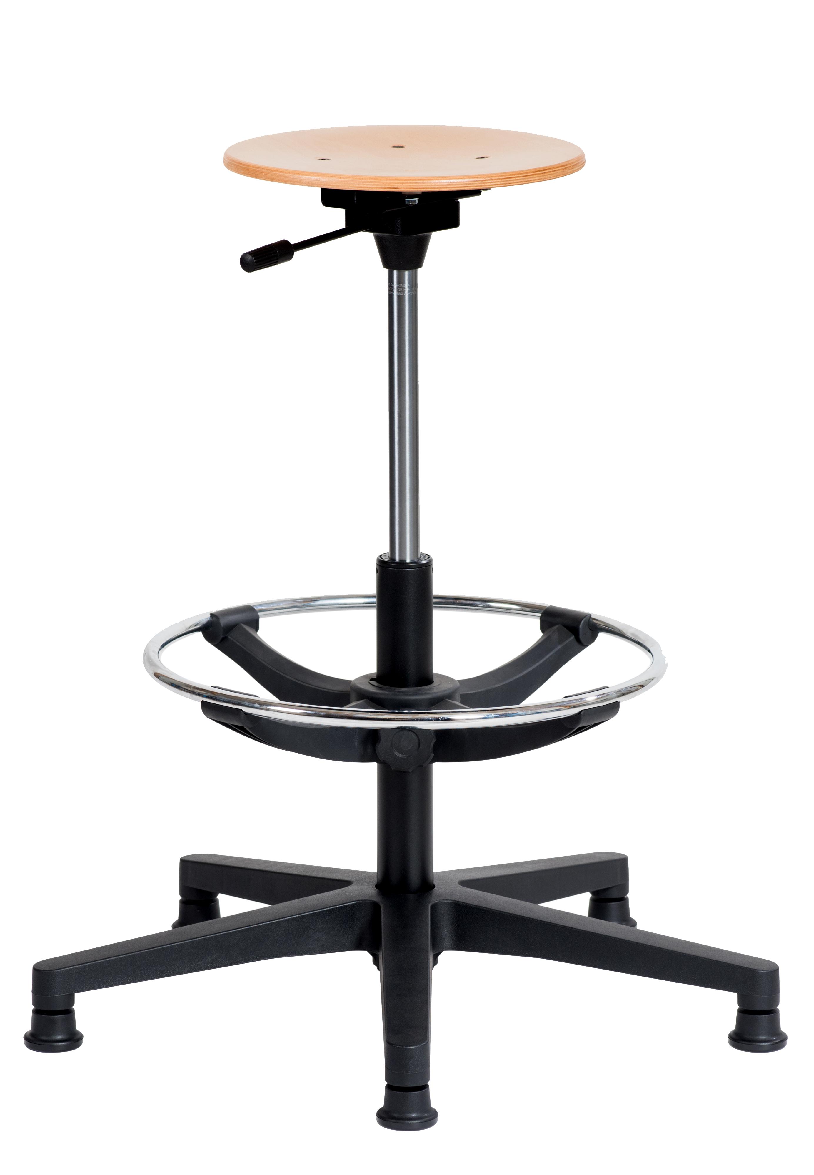 TABOURET BOIS CONFORT SUR PATINS OU ROULETTES