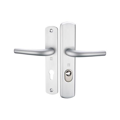 Ensemble de sécurité poignée double béquille First argent SALOME SECURITE