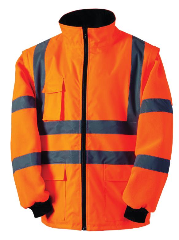 BLOUSON HAUTE VISIBILITE 2 EN 1 JAUNE TAILLE S A 4XL