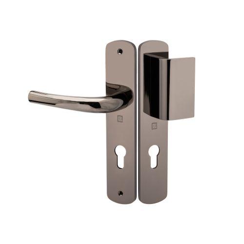 Ensemble sur plaque SALOME - Aluminium - Miroir - Clé I et Palière - 195MM