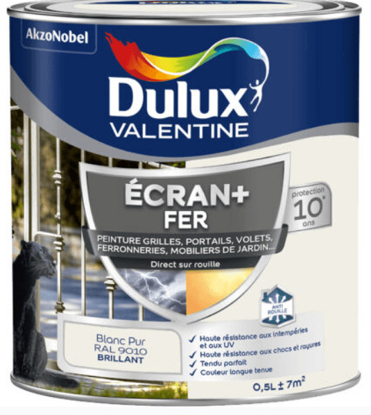 ECRAN+ FER BRILLANT BLANC PUR