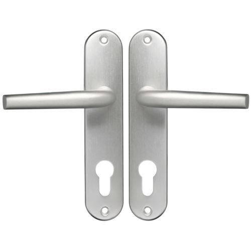 Ensemble double bequille sur plaque SANYA - Aluminium - Clé I - 165MM