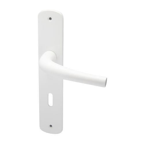 Ensemble double bequille sur plaque SALOME - Aluminium - Blanc- Clé L - 195MM