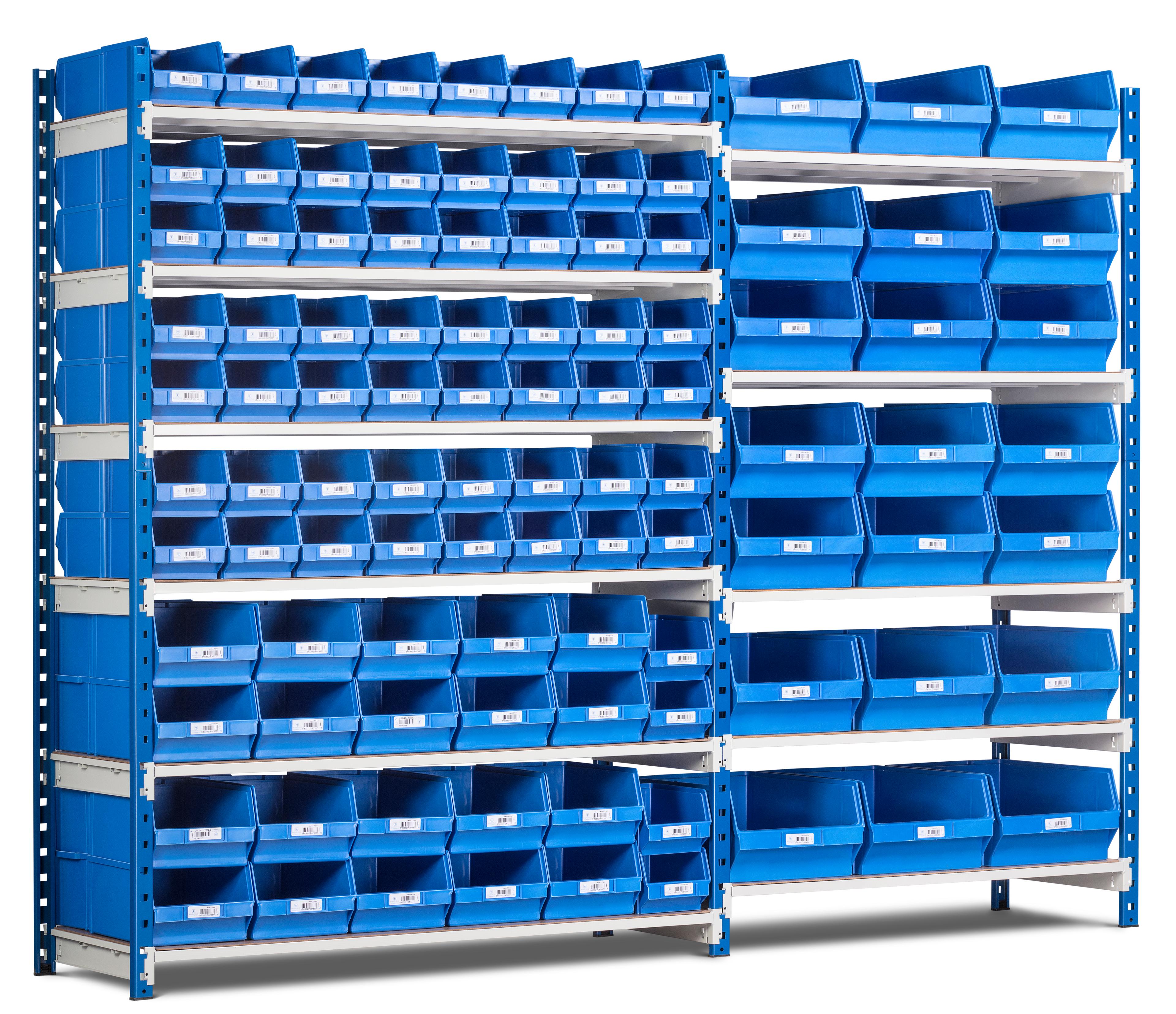 RAYONNAGE LEGER AUTOPORTANT MONTANTS BLEUS