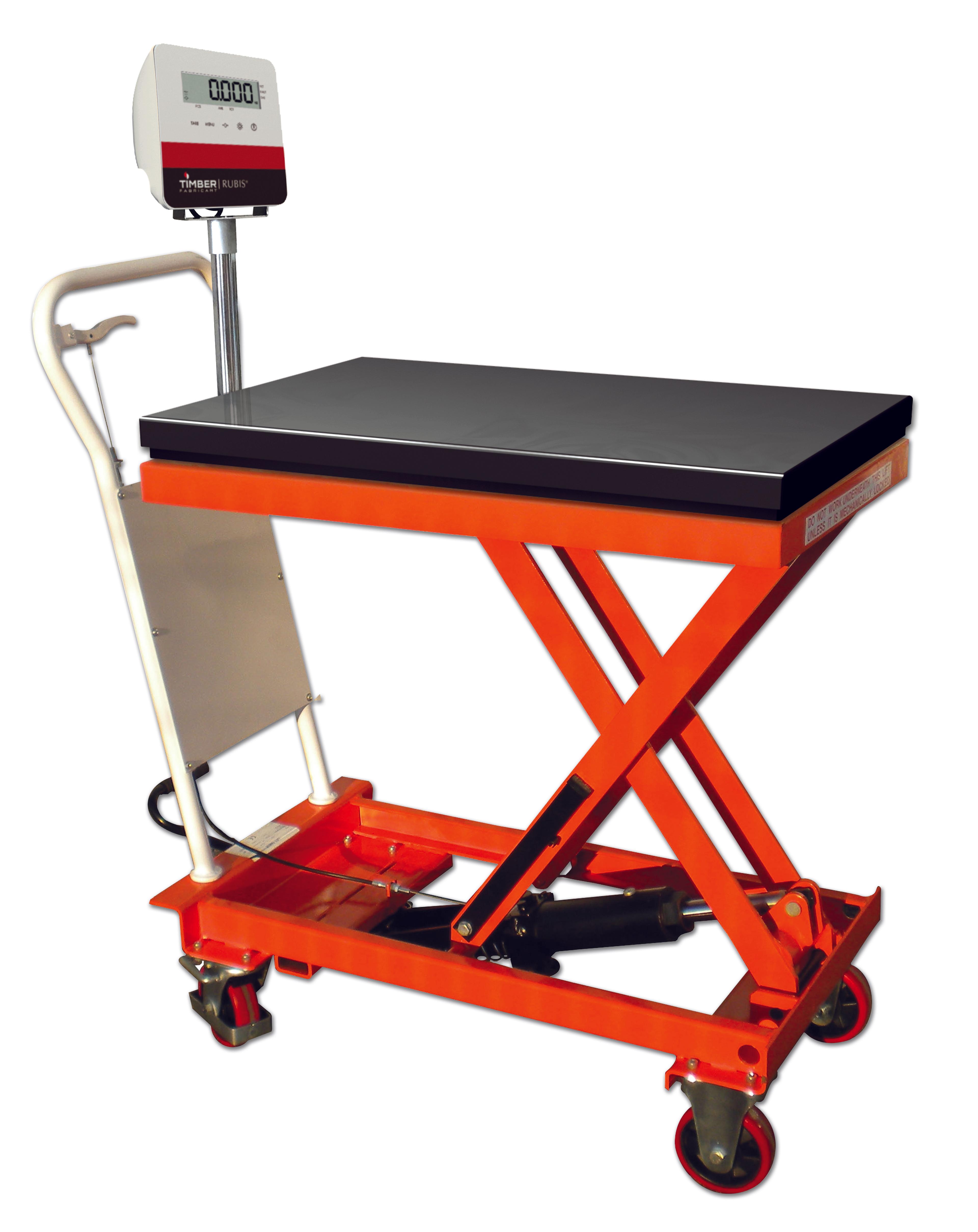 TABLE ELEVATRICE AVEC SYSTEME DE PESAGE