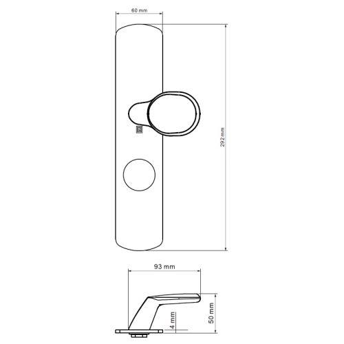 HERACLES NP3580S0035 ensemble sur plaque extérieure tirage chromé pour carénée S