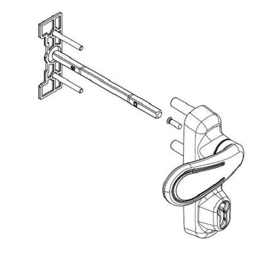 HERACLES F-8572-ARG module extérieur pour antipanique profil européen béquille a
