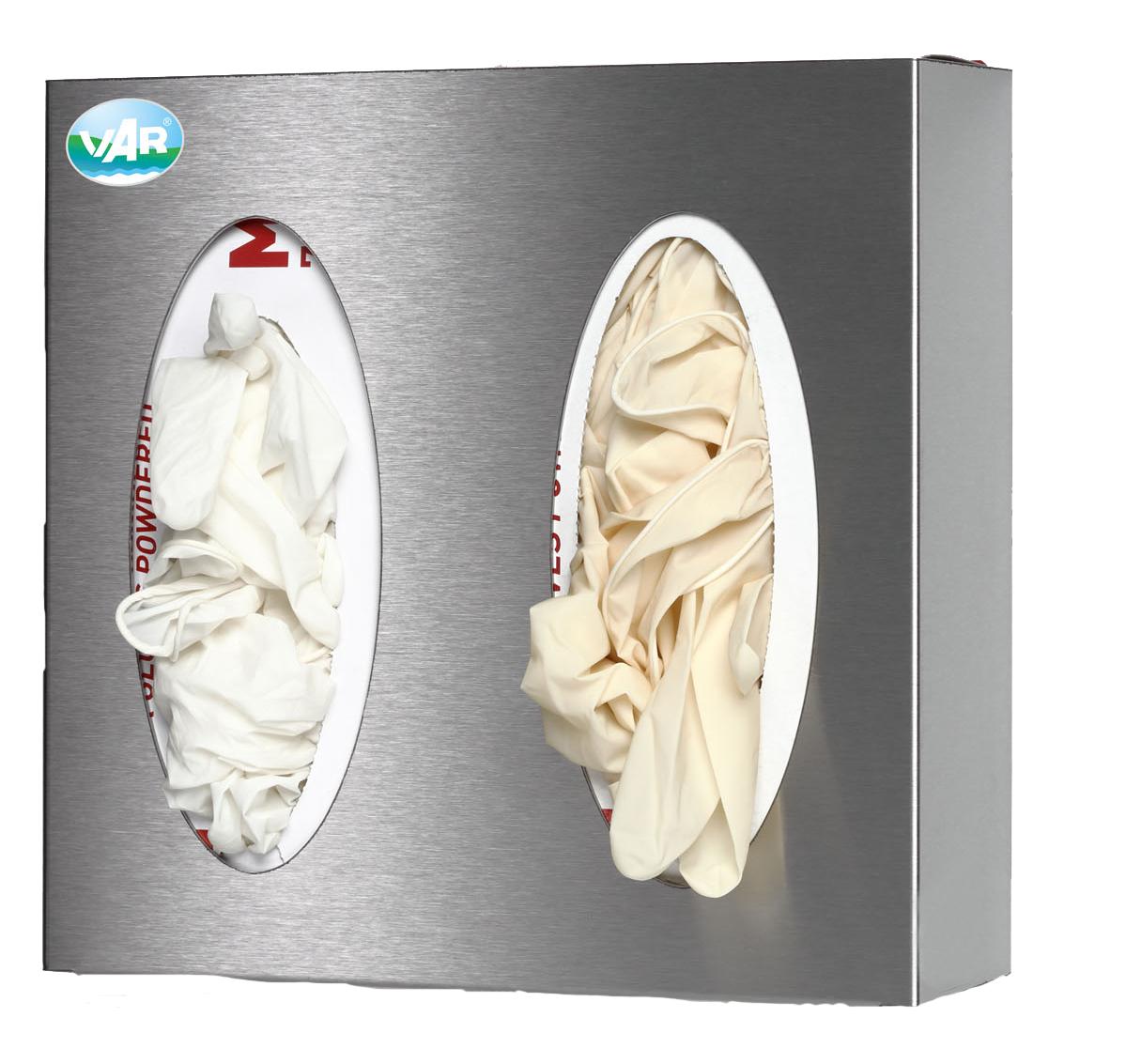 SUPPORT MURAL INOX POUR 1 BOITE A GANTS 130 X 80 X 250