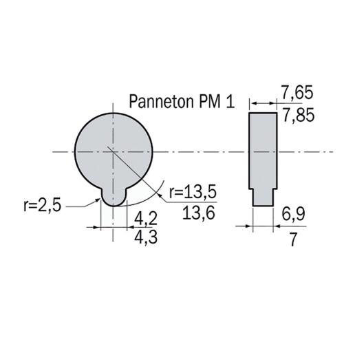 Cylindre à double entrée 5G à panneton réduit PM1 30 X 30 mm - Variure MV1