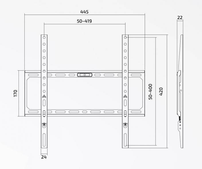 Support fixe pour télévisieur de 32"" à 60""