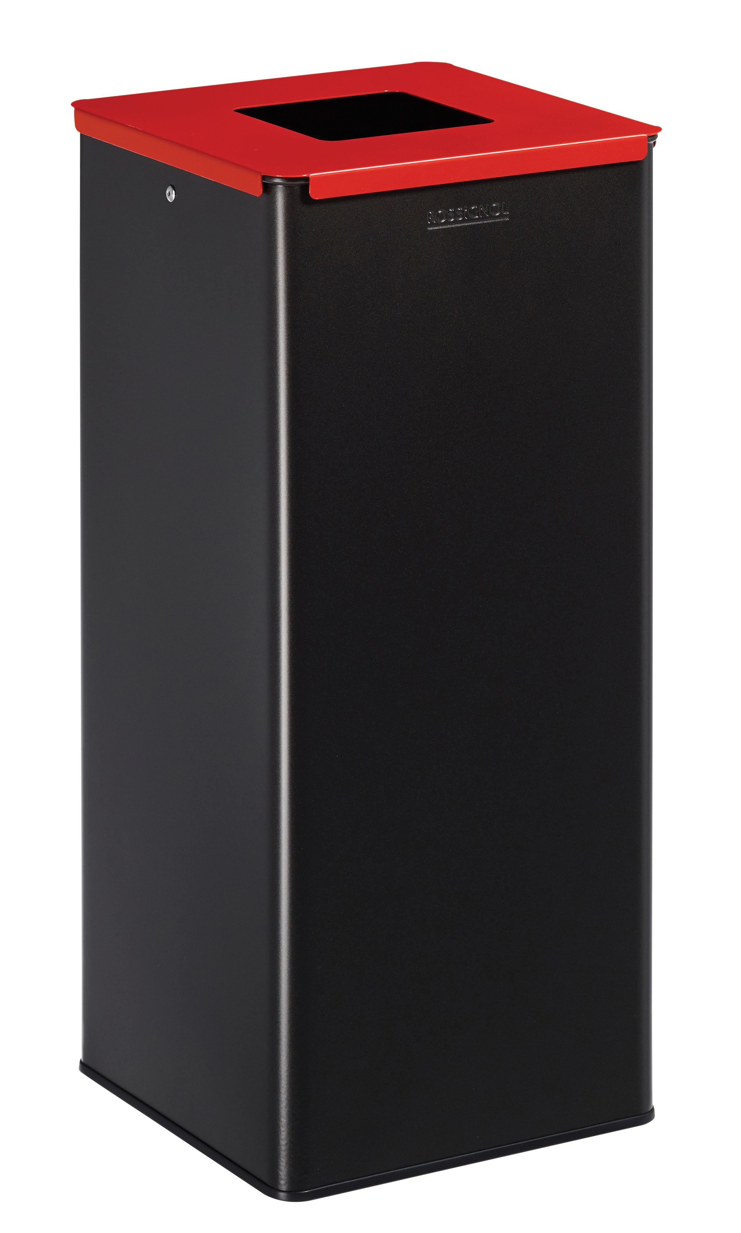 POUBELLE DE TRI COUVERCLE ROUGE POUDRE ANTI-UV