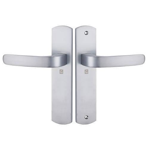 Ensemble double bequille sur plaque ELFE- Chromé mat - Bec de cane - 165MM