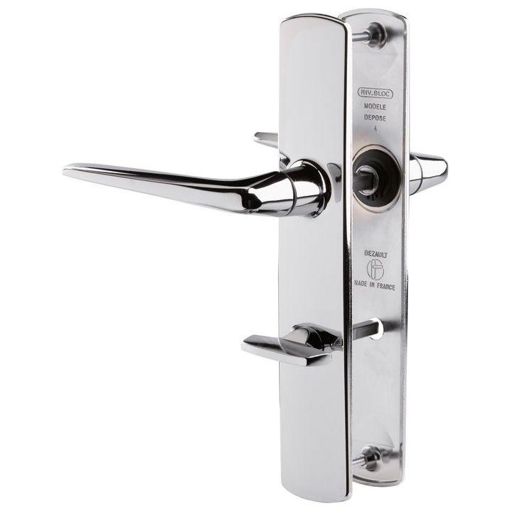 Ensemble double bequille sur plaque RIV'ANGER - Chrome - Condamnation