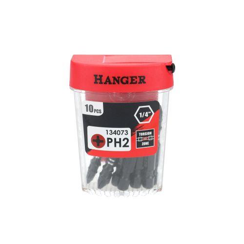 10 Embouts impact pour vis Philips PH2 - 75 MM - Hanger