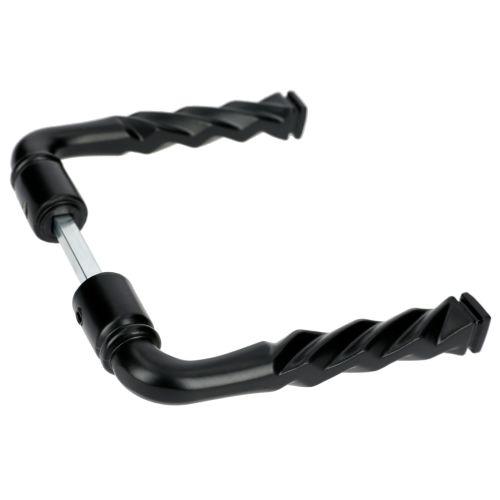 Bequille double torsadée -Aluminium - Noir