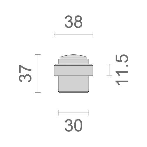 HERACLES I-3637F1 butoir de sol 3637 finition alu argent