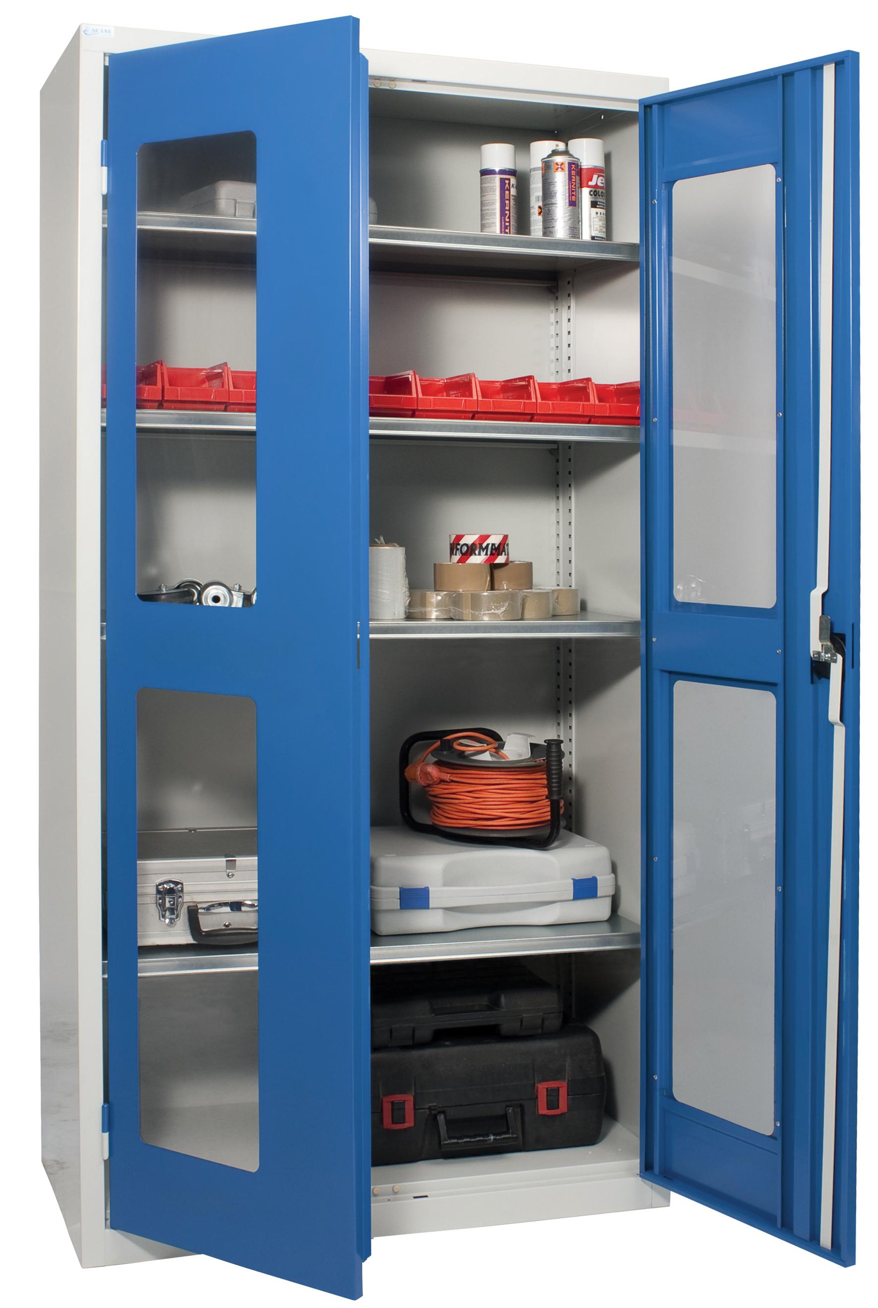 ARMOIRE PORTES BATTANTES TRANSPARENTES