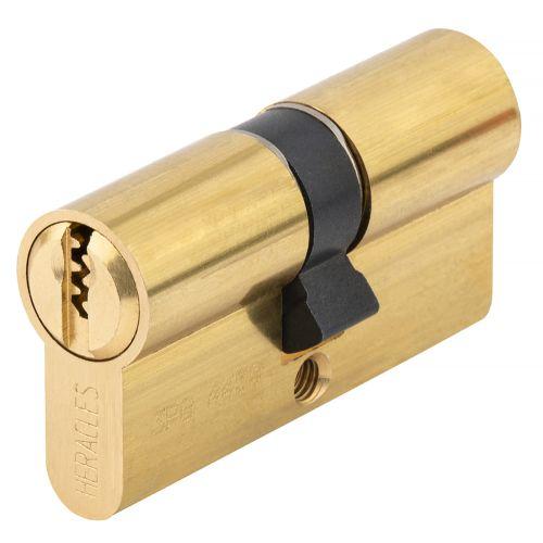 Cylindre à double entrée 5 goupilles laiton poli 30 x 30 mm - Variure MV2