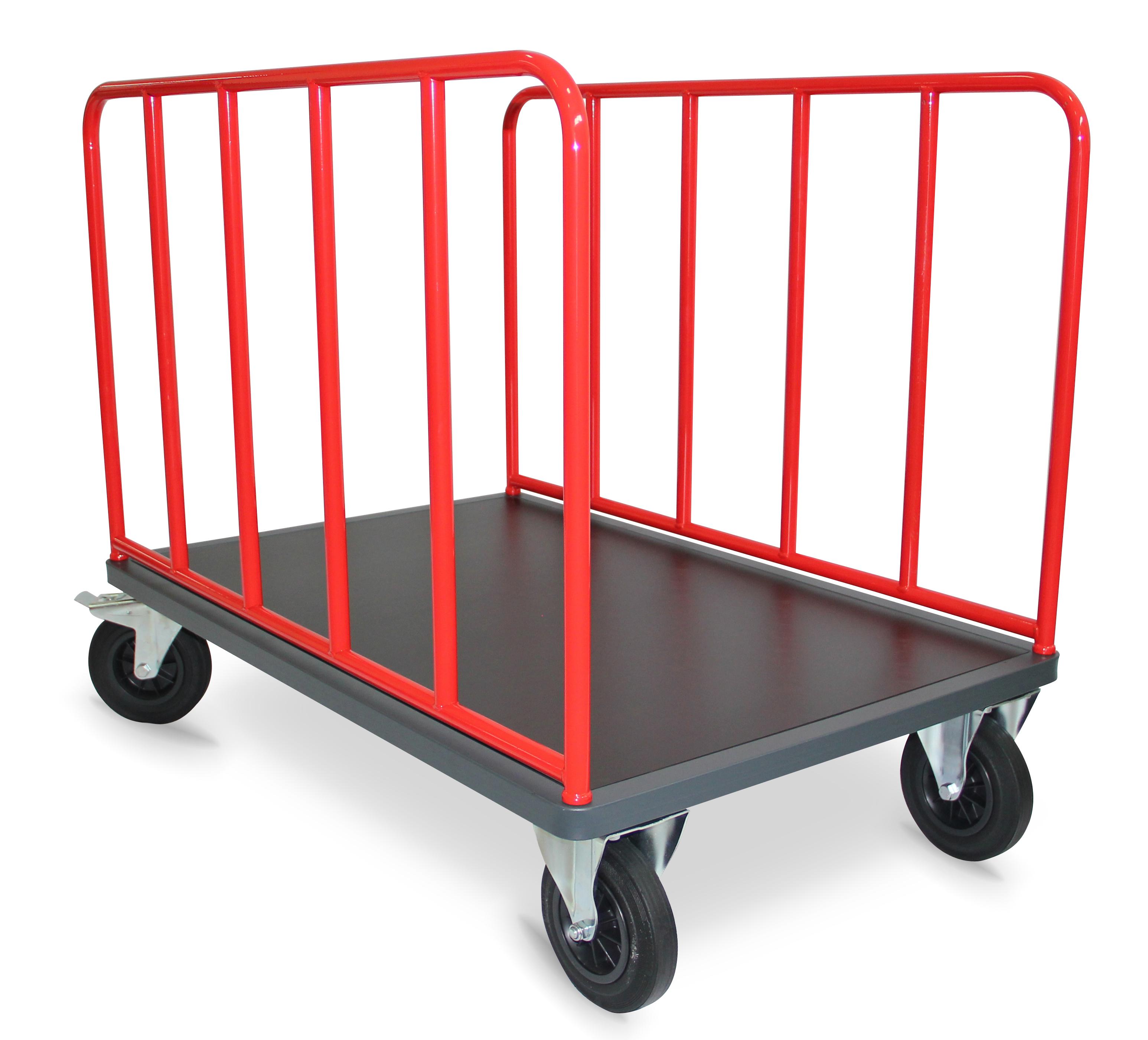CHARIOT 2 RIDELLES ROUGE 650 KG TUBULAIRE