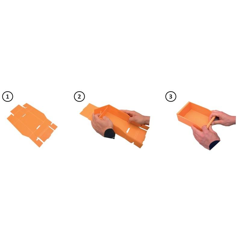 Bac polypropylène à monter de 1L à 9L - ORANGE