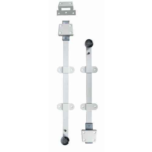 Paire de verrous à coulisse blanc