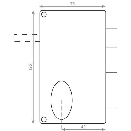 HERACLES MX-796-01MV monopoint à 6 gorges en applique vertical à tirage droite M