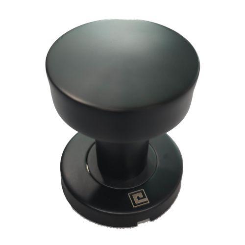 Bouton de porte rond JADE série BP01 Inox - Noir mat - 52 MM