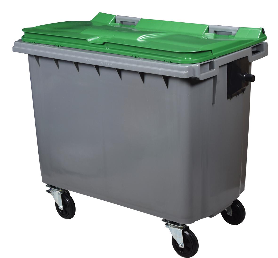CONTENEUR A DECHETS COUVERCLE VERT