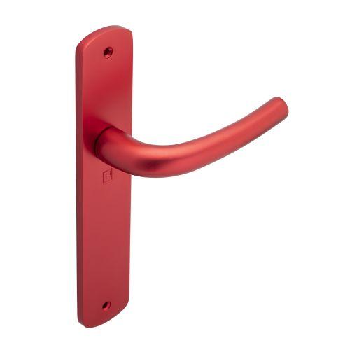 Ensemble double bequille sur plaque SALOME - Alu. - Rubis - Bec de cane - 195MM