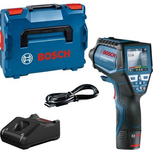 Détecteur thermique Bosch GIS 1000 C avec batterie, chargeur et coffret