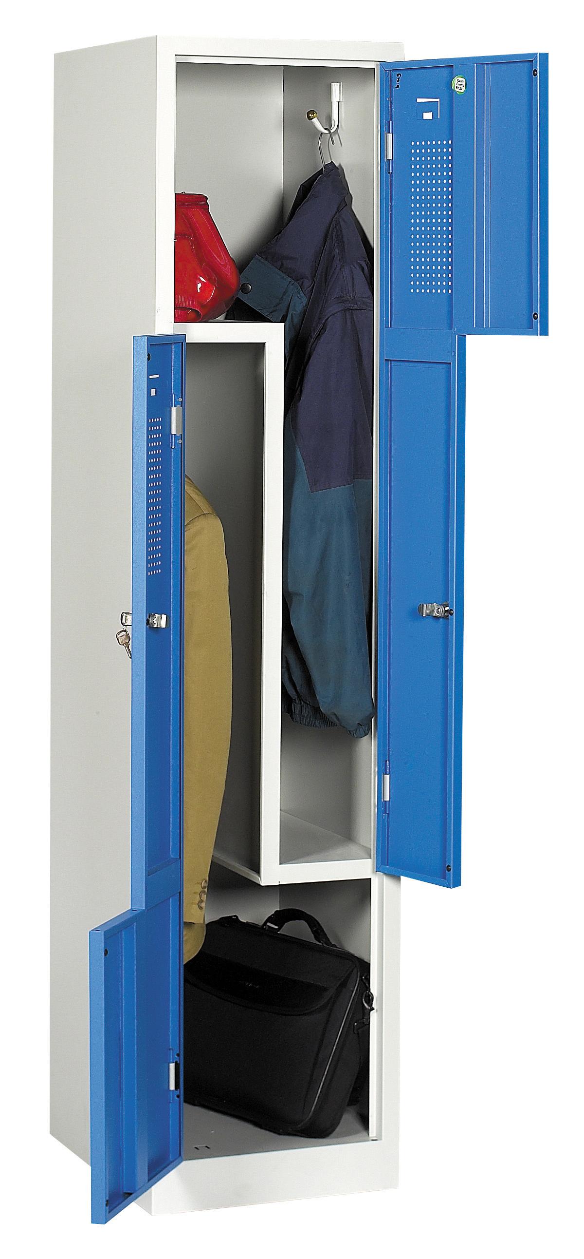 VESTIAIRE MONOBLOC EN L SUR SOCLE