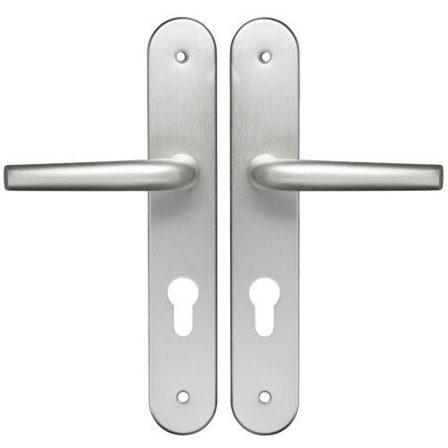 Ensemble double bequille sur plaque SANYA - Aluminium - Clé I - 195MM