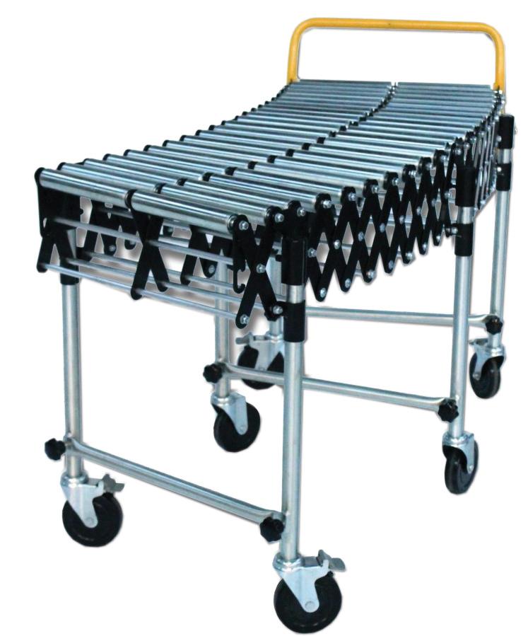 CONVOYEUR EXTENSIBLE ET MOBILE ROULEAUX ACIER