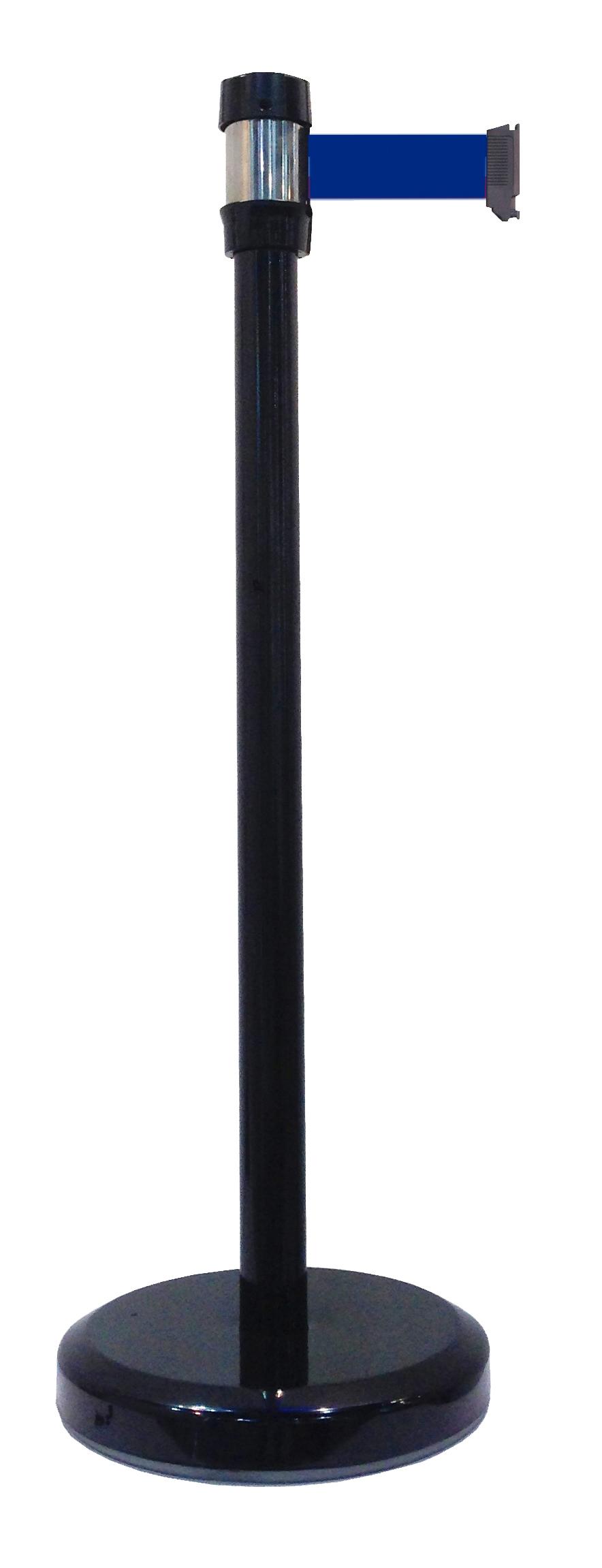 POTEAU A SANGLE ROUGE SOCLE NOIR