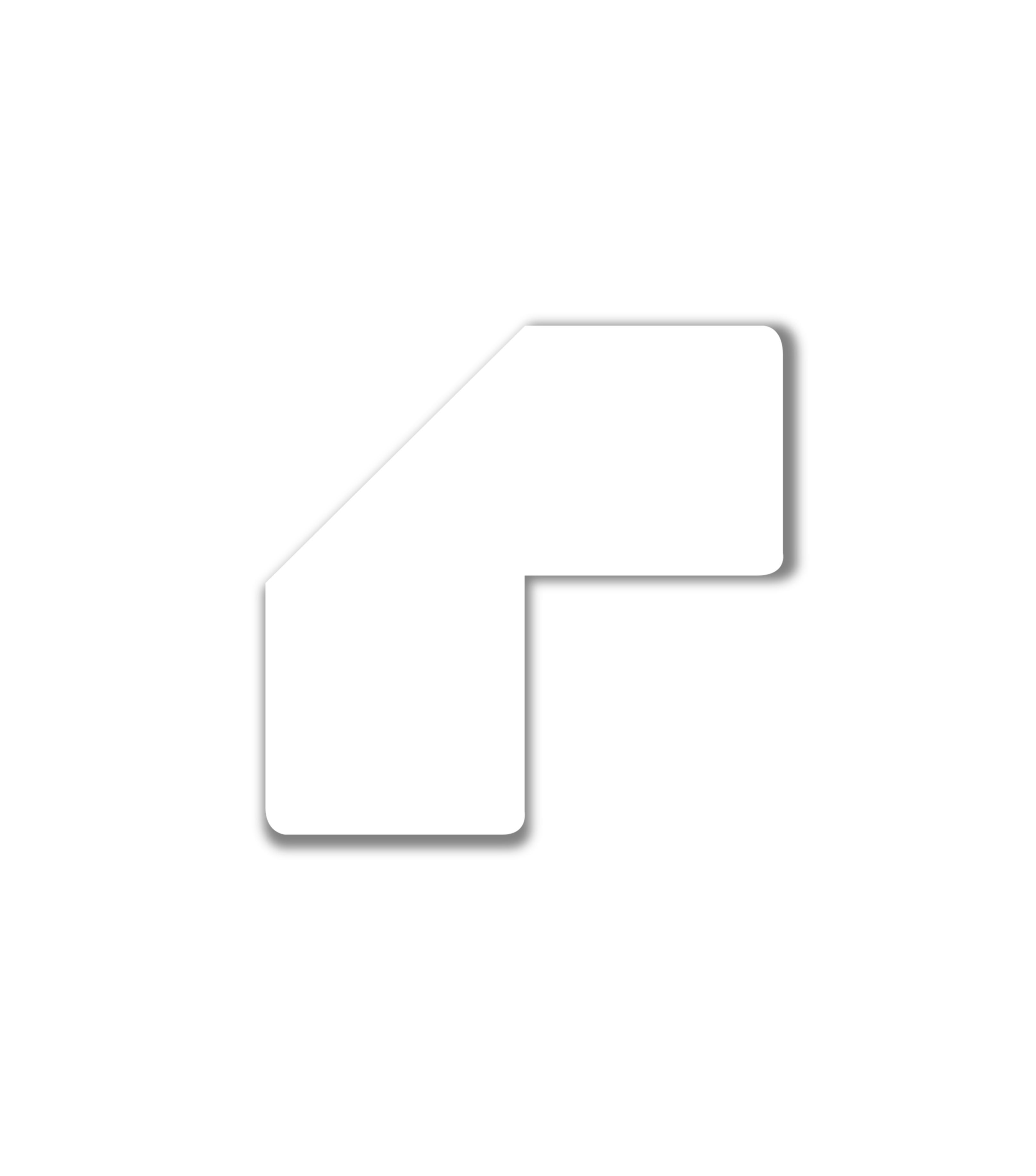 MARQUAGE AU SOL ADHESIF FORME L 100 X 100