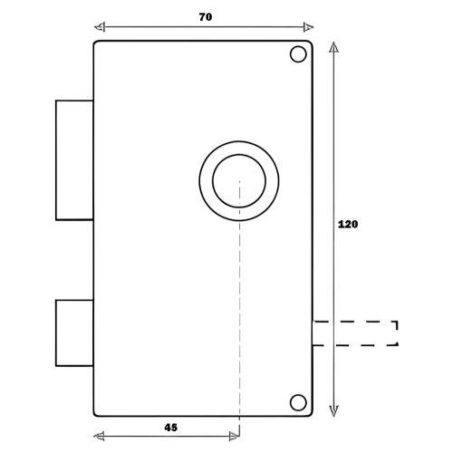 HERACLES MX-4510-HQ2-2 mécanisme 3 points en applique C45 verticale tirage gauch