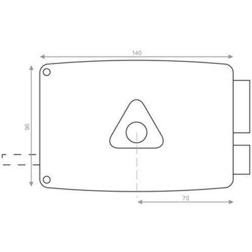 HERACLES C5-501212M-1 Serrure monopoint en applique ERCY 5 goupilles 5G horizont