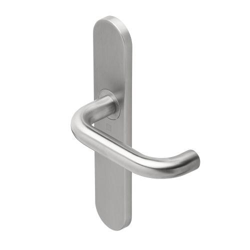 Ensemble double bequille sur plaque JADE série 1294 - Bec de Cane - inox