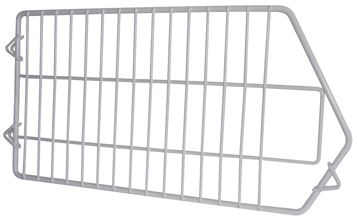 CORBEILLE GRILLAGEE EN FIL D'ACIER EPOXY BLANC