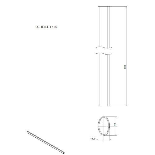 HERACLES F-8806F-ARG antipanique barre 3 points argentée EVAK