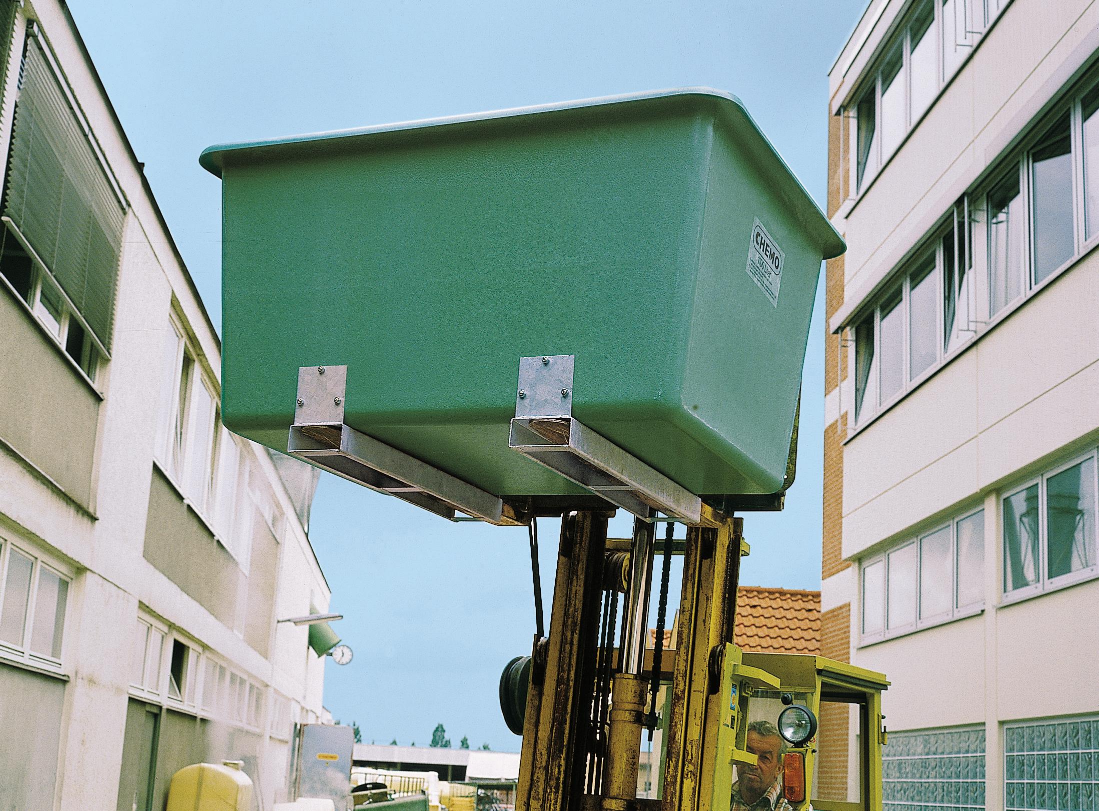 BAC RECTANGULAIRE RIGIDE SUR SOCLE/CHARIOT