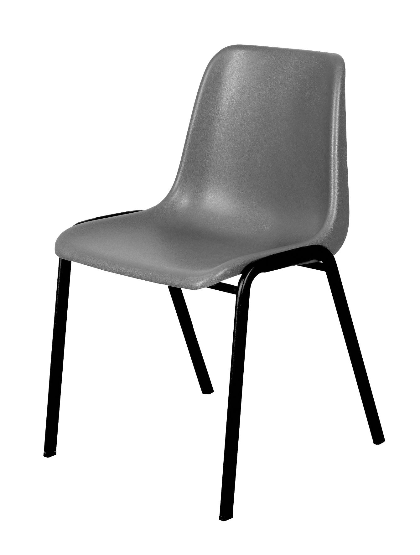 CHAISE COQUILLE EMPILABLE ROUGE