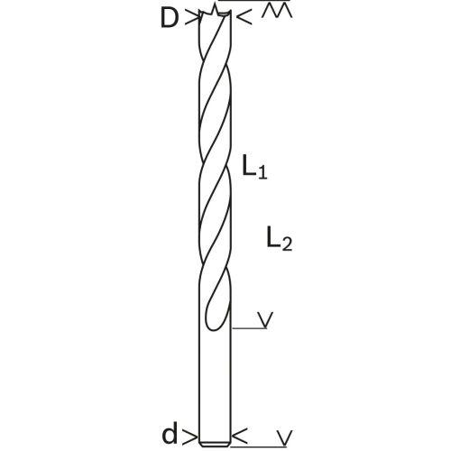 Mèche hélicoïdale à bois Standard 3 pointes