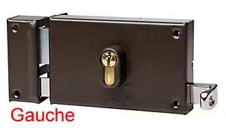 Serrure horizontale en applique pour cylindre profil européen à tirage