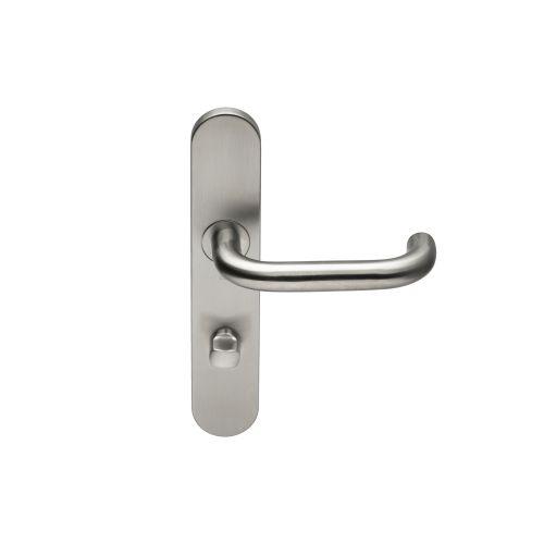 Ensemble double bequille sur plaque JADE série 1294 - voyant- inox brossé